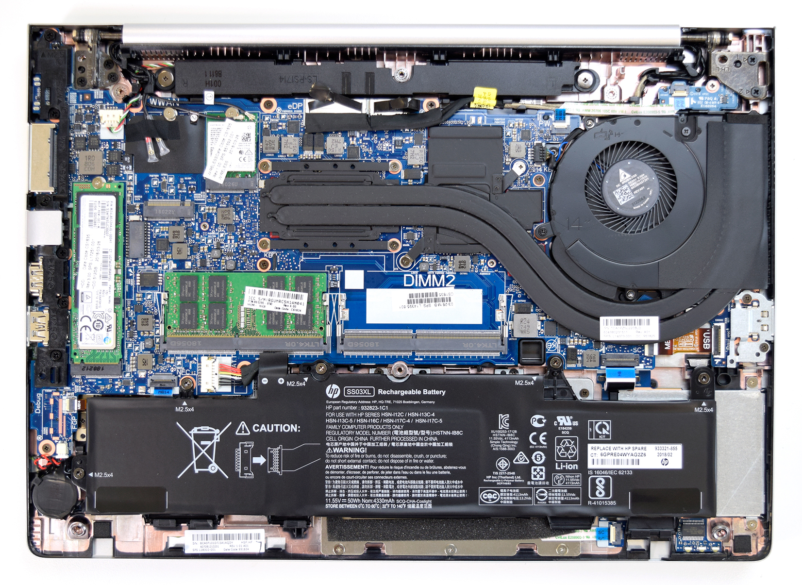 Internal Photo of HP EliteBook 840 846 745 G5 G6 ZBook 14u G5 14u G6 backlit German DE keyboard (HP EliteBook 840 G5)